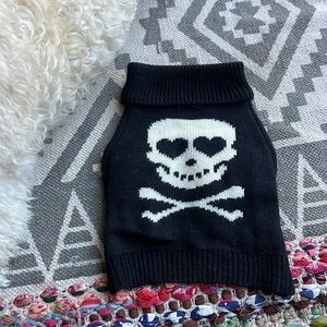 MARK & GRAHAM skull w/ hearts dog sweater! Halloween costume or just fun! L